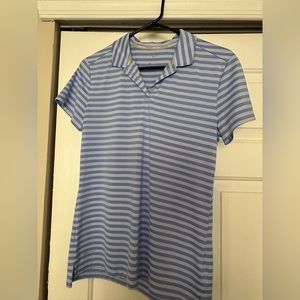 Nike Polo Women’s Golf Shirt blue stripes shirt